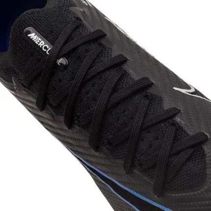 Nike Air Zoom Mercurial Vapor 15 Elite FG Shadow - Black/Chrome/Hyper Royal - Image 7