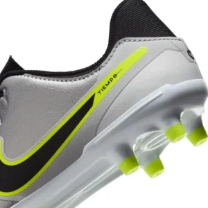Nike Tiempo Legend 10 Academy MG Mad Voltage - Metallic Silver/Black/Volt Kids - Image 5