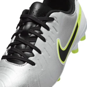 Nike Tiempo Legend 10 Academy MG Mad Voltage - Metallic Silver/Black/Volt Kids - Image 6