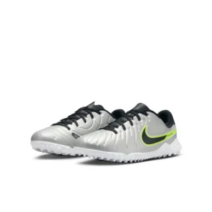 Nike Tiempo Legend 10 Academy TF Mad Voltage - Metallic Silver/Black/Volt Kids - Image 4