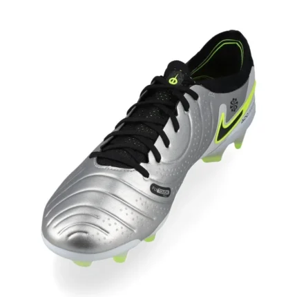 Nike Tiempo Legend 10 Elite FG Mad Voltage - Metallic Silver/Black/Volt - Image 5