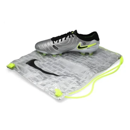 Nike Tiempo Legend 10 Elite FG Mad Voltage - Metallic Silver/Black/Volt - Image 8