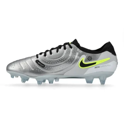 Nike Tiempo Legend 10 Elite SG-PRO Anti-Clog Mad Voltage - Metallic Silver/Black/Volt - Image 3