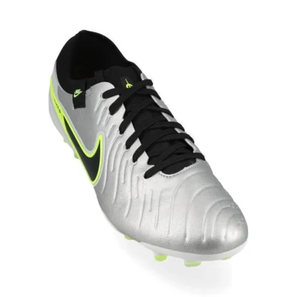 Nike Tiempo Legend 10 Pro FG Mad Voltage - Metallic Silver/Black/Volt - Image 7