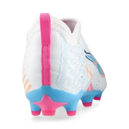 Puma Ultra 5 Match FG/AG Volume Up - White/Luminous Blue/Poison Pink/Fizzy Melon Kids - Image 3