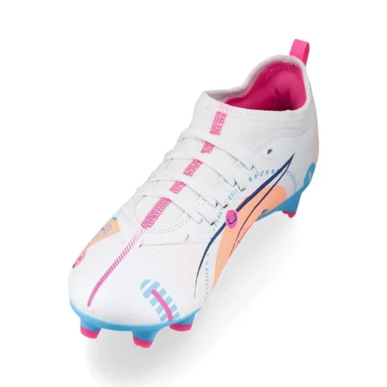 Puma Ultra 5 Match FG/AG Volume Up - White/Luminous Blue/Poison Pink/Fizzy Melon Kids - Image 8