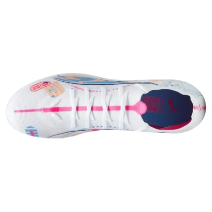 Puma Ultra 5 Match MG Volume Up - White/Luminous Blue/Poison Pink/Fizzy Melon - Image 4