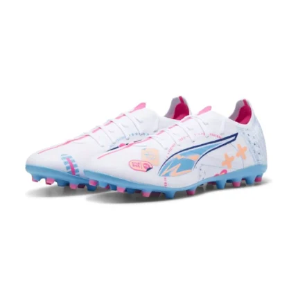Puma Ultra 5 Match MG Volume Up - White/Luminous Blue/Poison Pink/Fizzy Melon - Image 5