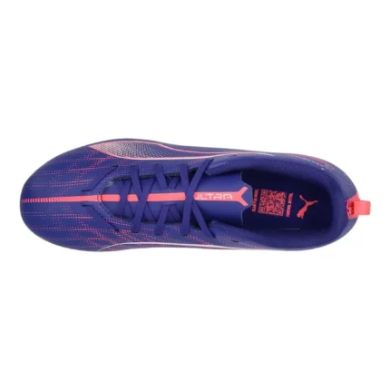 Puma Ultra 5 Play FG/AG Formula - Lapis Lazuli/Puma White/Sunset Glow Kids - Image 4