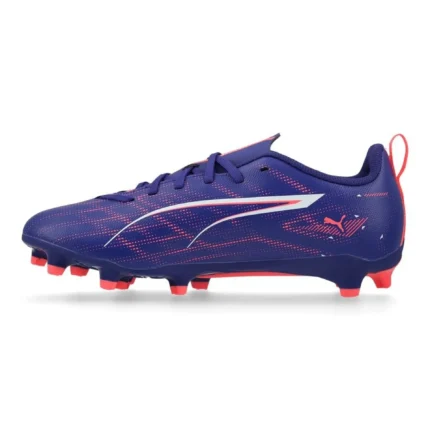 Puma Ultra 5 Play FG/AG Formula - Lapis Lazuli/Puma White/Sunset Glow Kids - Image 3