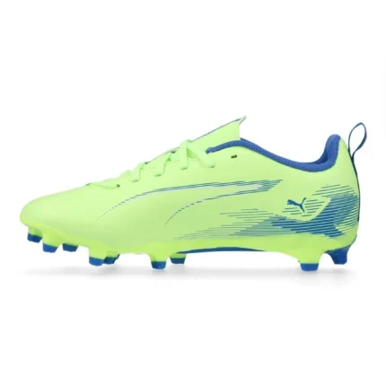Puma Ultra 5 Play FG/AG Lights Out - Fizzy Apple/Puma White/Bluemazing Kids - Image 3