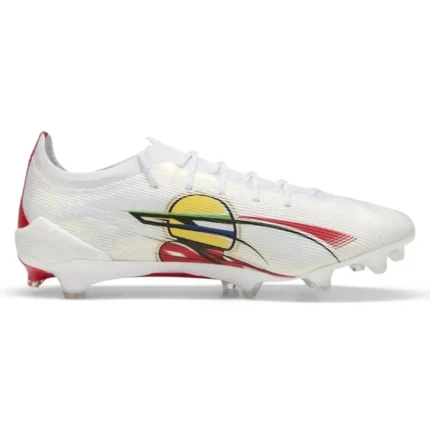 Puma Ultra 5 Ultimate FG Senna - White/Gold/Red Limited Edition - Image 1