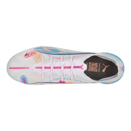 Puma Ultra 5 Ultimate FG Volume Up - White/Luminous Blue/Poison Pink/Fizzy Melon - Image 4