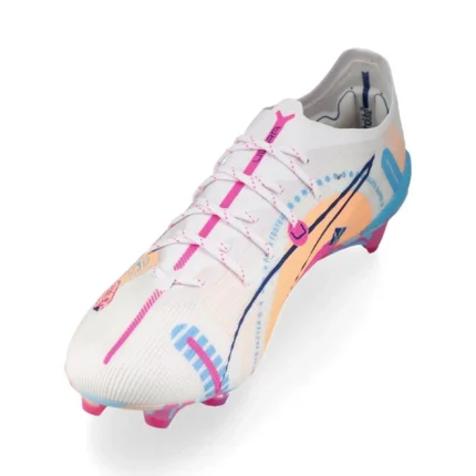 Puma Ultra 5 Ultimate FG Volume Up - White/Luminous Blue/Poison Pink/Fizzy Melon - Image 7