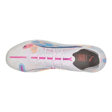 Puma Ultra 5 Ultimate MG Volume Up - White/Luminous Blue/Poison Pink/Fizzy Melon - Image 4
