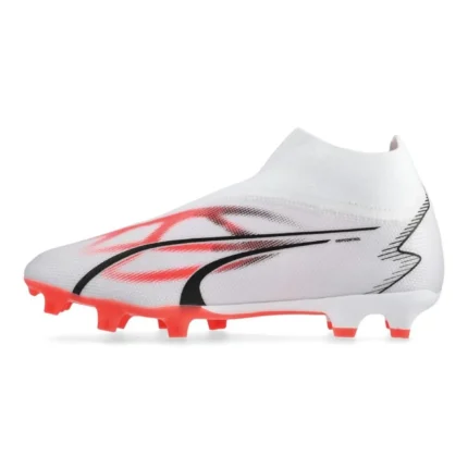 Puma Ultra Match + Laceless FG/AG Breakthrough - White/Black/Fire Orchid - Image 3