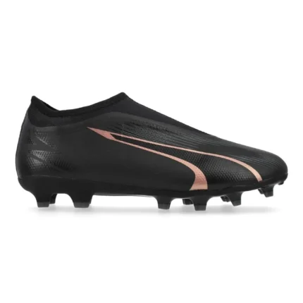 Puma Ultra Match + Laceless FG/AG Eclipse - Black/Copper Rose Kids - Image 1