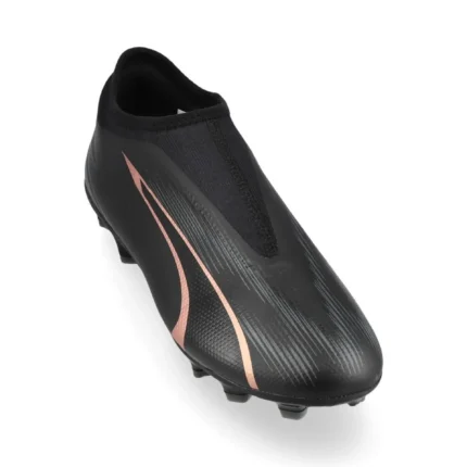 Puma Ultra Match + Laceless FG/AG Eclipse - Black/Copper Rose Kids - Image 5