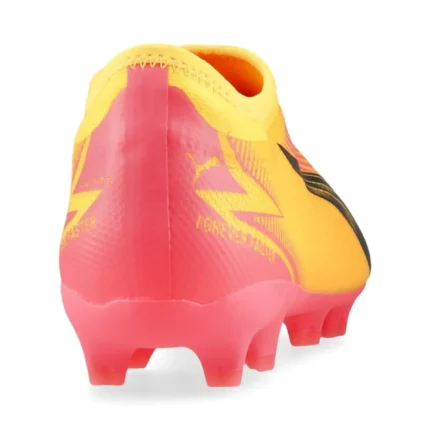 Puma Ultra Match + Laceless FG/AG Forever Faster - Sun Stream/Puma Black/Sunset Glow Kids - Image 6