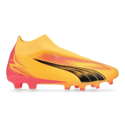 Puma Ultra Match + Laceless FG/AG Forever Faster - Sun Stream/Puma Black/Sunset Glow - Image 1