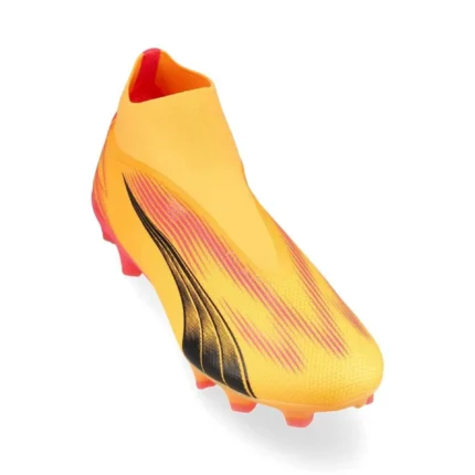 Puma Ultra Match + Laceless FG/AG Forever Faster - Sun Stream/Puma Black/Sunset Glow - Image 5