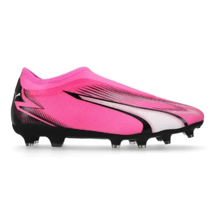 Puma Ultra Match + Laceless FG/AG Phenomenal - Poison Pink/Puma White/Puma Black Kids - Image 1