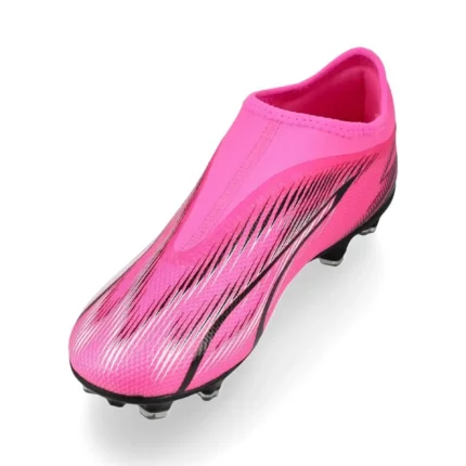 Puma Ultra Match + Laceless FG/AG Phenomenal - Poison Pink/Puma White/Puma Black Kids - Image 7