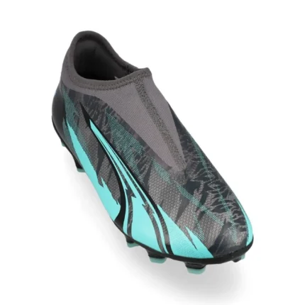 Puma Ultra Match + Laceless FG/AG Rush - Strong Gray/Puma White/Elektro Aqua Kids Limited Edition - Image 5