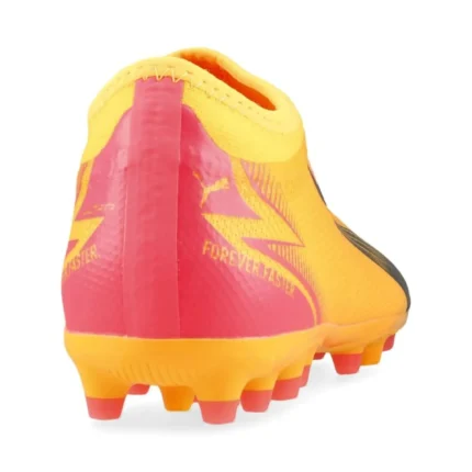 Puma Ultra Match Laceless MG Forever Faster - Sun Stream/Puma Black/Sunset Glow Kids - Image 6