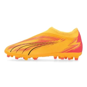 Puma Ultra Match Laceless MG Forever Faster - Sun Stream/Puma Black/Sunset Glow Kids - Image 3