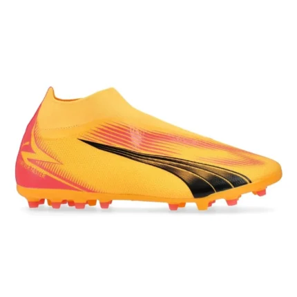 Puma Ultra Match + Laceless MG Forever Faster - Sun Stream/Puma Black/Sunset Glow - Image 1