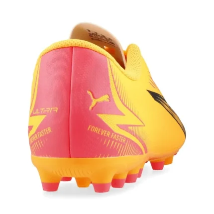Puma Ultra Play MG Forever Faster - Sun Stream/Puma Black/Sunset Glow Kids - Image 6