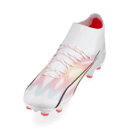 Puma Ultra Pro FG/AG Breakthrough - White/Black/Fire Orchid Kids - Image 7