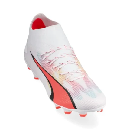 Puma Ultra Pro FG/AG Breakthrough - White/Black/Fire Orchid Kids - Image 5
