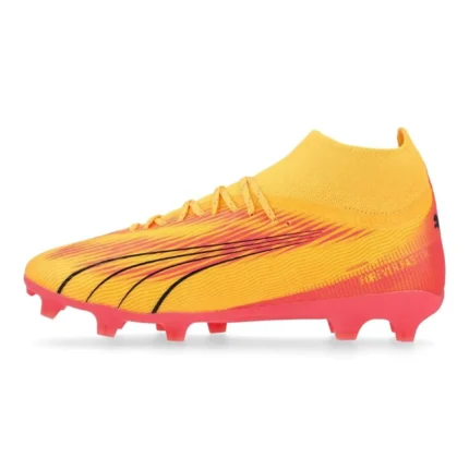 Puma Ultra Pro FG/AG Forever Faster - Sun Stream/Puma Black/Sunset Glow Kids - Image 3