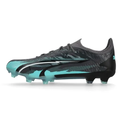 Puma Ultra Ultimate FG/AG Rush - Strong Gray/Puma White/Elektro Aqua Limited Edition - Image 3