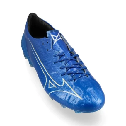 Mizuno Alpha Elite FG/AG Mugen - Laser Blue/White/Gold - Image 5