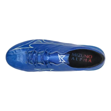 Mizuno Alpha Elite FG/AG Mugen - Laser Blue/White/Gold - Image 4