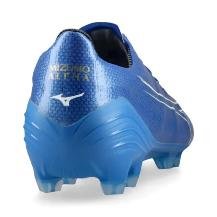 Mizuno Alpha Elite FG/AG Mugen - Laser Blue/White/Gold - Image 6