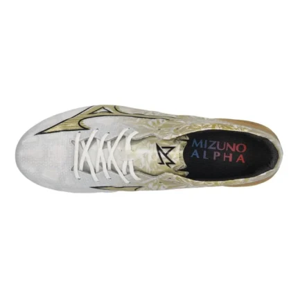 Mizuno Alpha Elite FG/AG Prism Gold - White/Gold/Black - Image 4