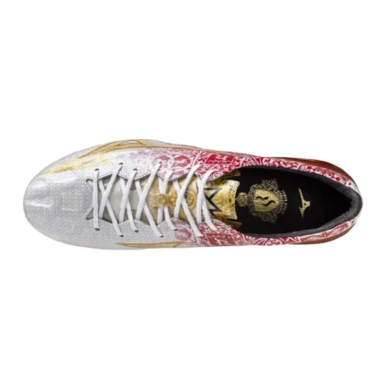 Mizuno Alpha Made In Japan FG/AG Sergio Ramos 4 Vol. Lll - White/Gold/Red Limited Edition - Image 3