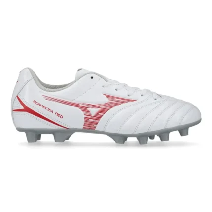 Mizuno Monarcida Neo 3 Select FG Charge - White/Radiant Red Kids - Image 1