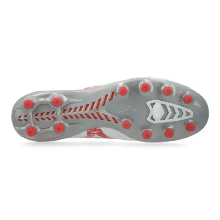 Mizuno Morelia Neo 4 Beta Elite FG/AG Charge - White/Radiant Red - Image 2