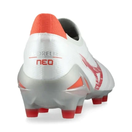 Mizuno Morelia Neo 4 Beta Elite FG/AG Charge - White/Radiant Red - Image 6