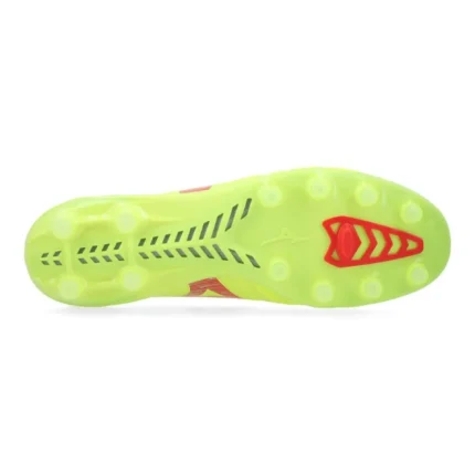 Mizuno Morelia Neo 4 Beta Elite FG/AG Dyna - Safety Yellow/Fiery Coral - Image 2