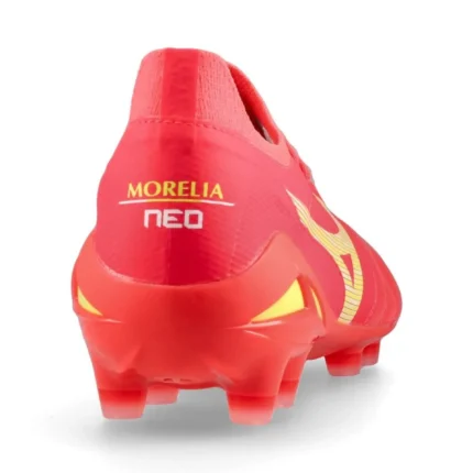 Mizuno Morelia Neo 4 Beta Elite FG/AG Release - Bolt/Fiery Coral - Image 6