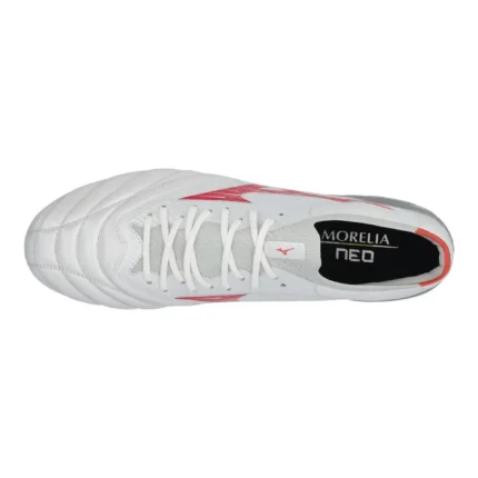 Mizuno Morelia Neo 4 Beta Elite SG Charge - White/Radiant Red - Image 4