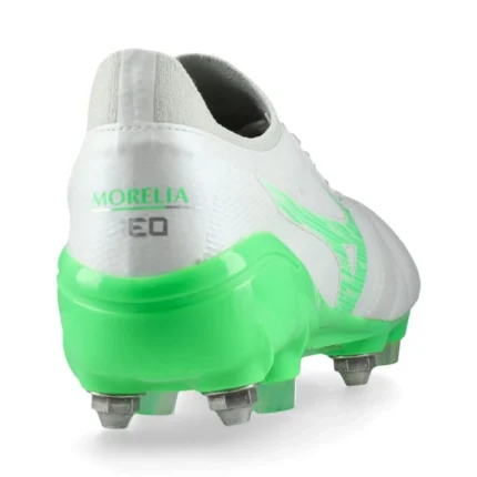 Mizuno Morelia Neo 4 Beta Elite SG Frontier - White/Neon Green/Cool Gray - Image 6