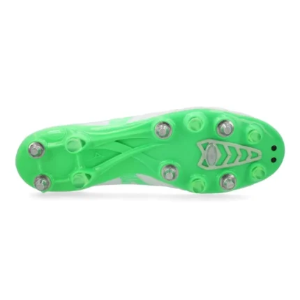 Mizuno Morelia Neo 4 Beta Elite SG Frontier - White/Neon Green/Cool Gray - Image 2