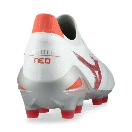 Mizuno Morelia Neo 4 Beta Made In Japan FG/AG Charge - White/Radiant Red - Image 6